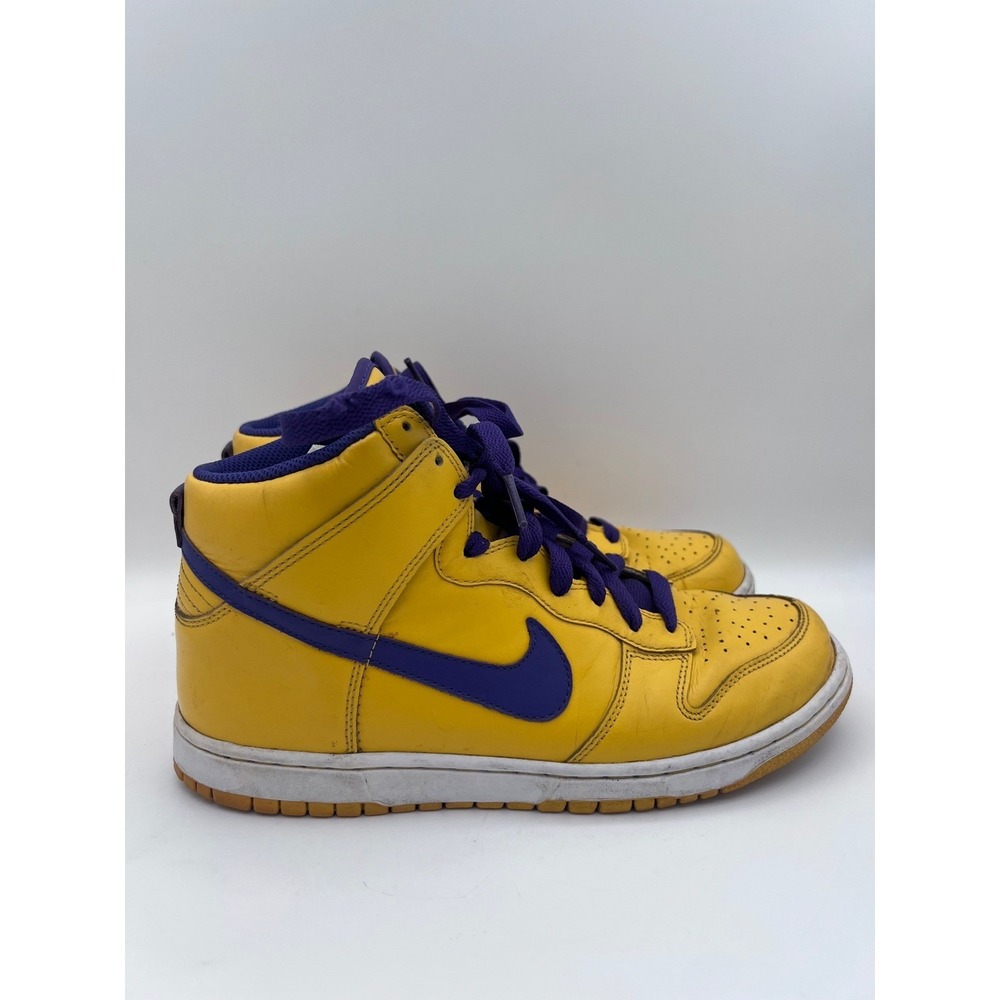 Nike Dunk High‎ ID Lakers Yellow Purple Sneakers 315142-991 Mens 9.5